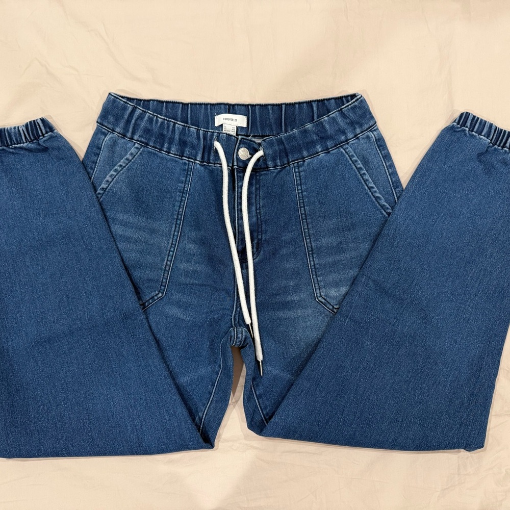 Forever 21 Women’s Denim Joggers - Picture 9 of 16